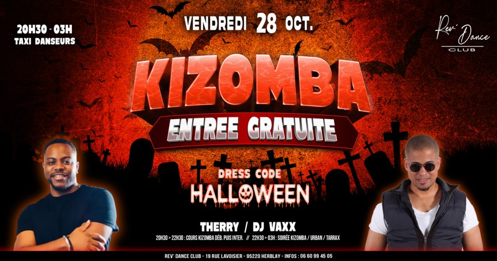 28 oct. - ENTREE GRATUITE - Friday Kizomba - cours + soirée avec Therry et DJ Vaxx