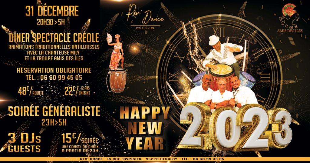 Vendredi 31 déc. - Happy New Year 2022 - Amis des îles - Mily - 3 DJs guests - 20h30/5h