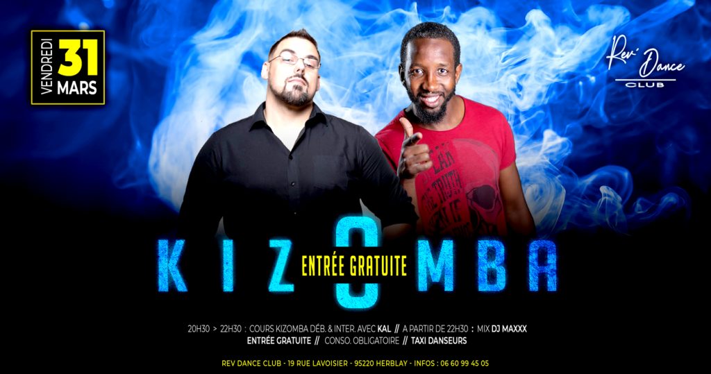 31/03/2023 - ENTREE GRATUITE - Friday Kizomba - cours + soirée avec Kal & DJ Maxxx