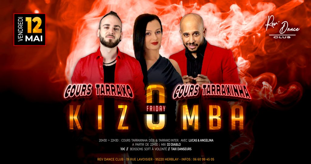 12/05/2023 - Friday Kizomba - cours + soirée avec Lucas & Angelina et DJ Diablo