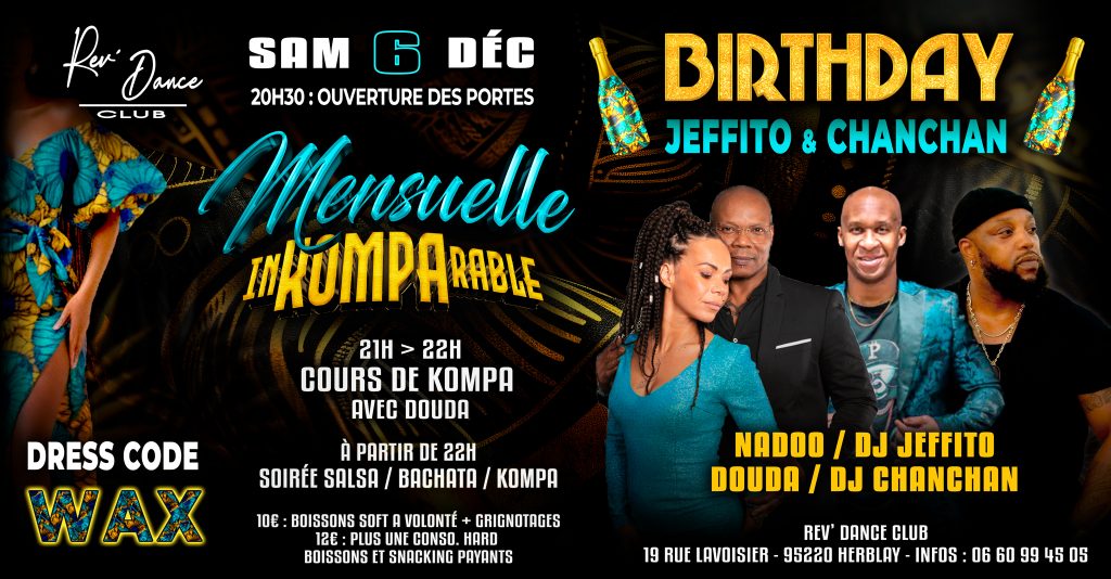 Samedi 06/12/2025 - Mensuelle INKOMPARABLE - Birthday Jeffito et Chanchan
