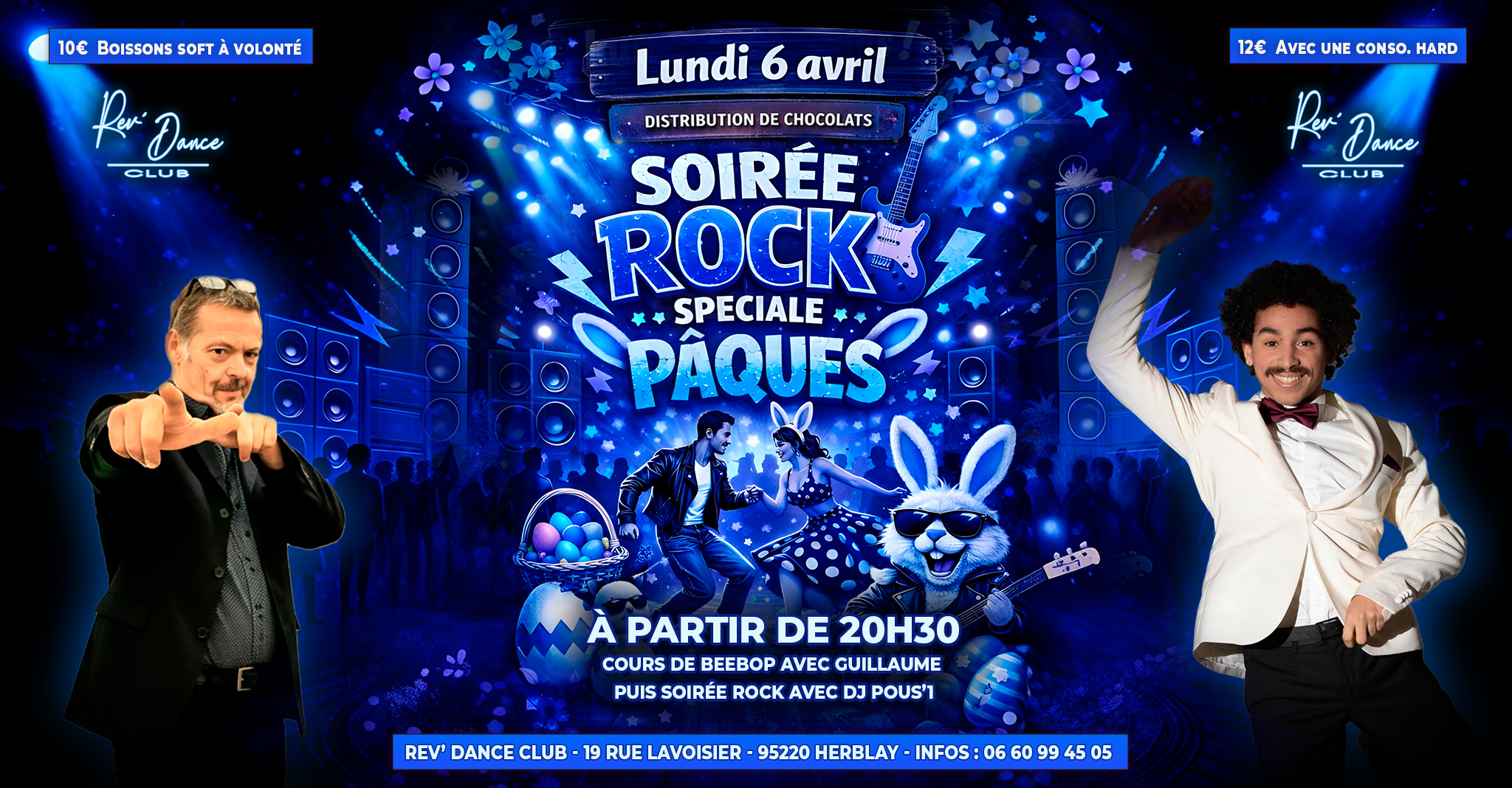 Lundi 06 avril 2026 - Lundi Rock - cours et soirée rock avec Guillaume et DJ Pous'1