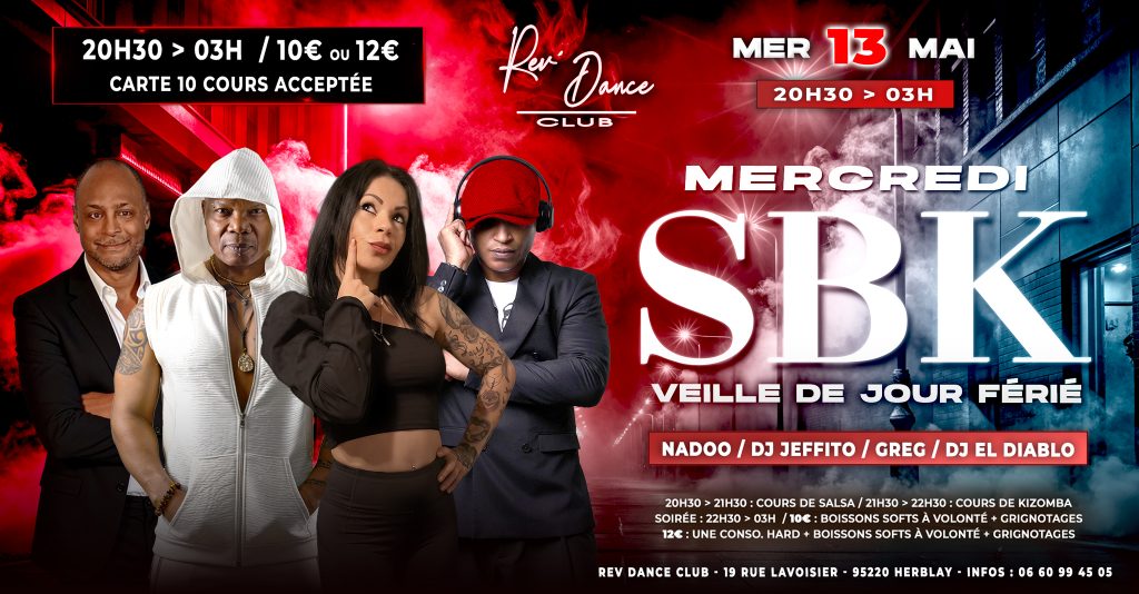 Mercredi 13 mai 2026 - Mercredi SBK - Veille de jour férié