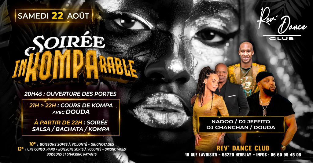 Samedi 22 août 2026 - soirée inKOMPArable - Nadoo / DJ Jeffito / DJ Chanchan / Douda