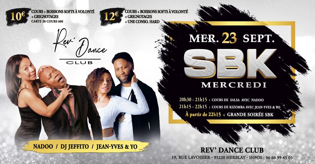 Mercredi 23 septembre 2026 - Mercredi SBK - Nadoo & DJ Jeffito & Jean-Yves & Yo