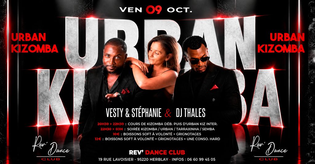09/10/2026 - Friday Urban Kizomba - Vesty et Stéphanie & DJ Thales
