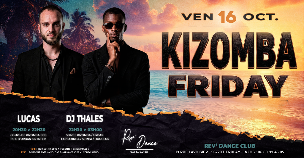 16/10/2026 - Friday Kizomba - Lucas & DJ Thales