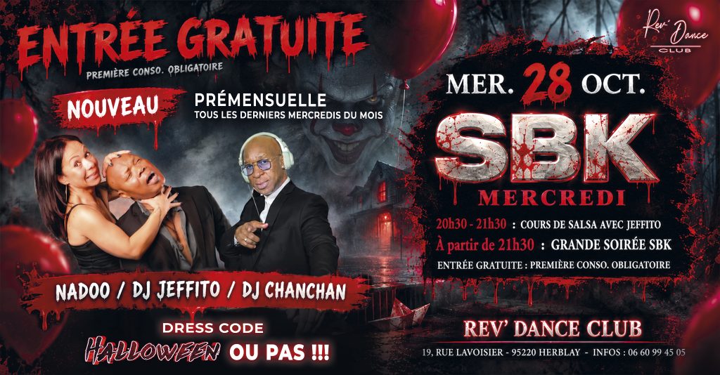 Mercredi 28 octobre 2026 - Mercredi SBK - Nadoo & DJ Jeffito & DJ Chanchan